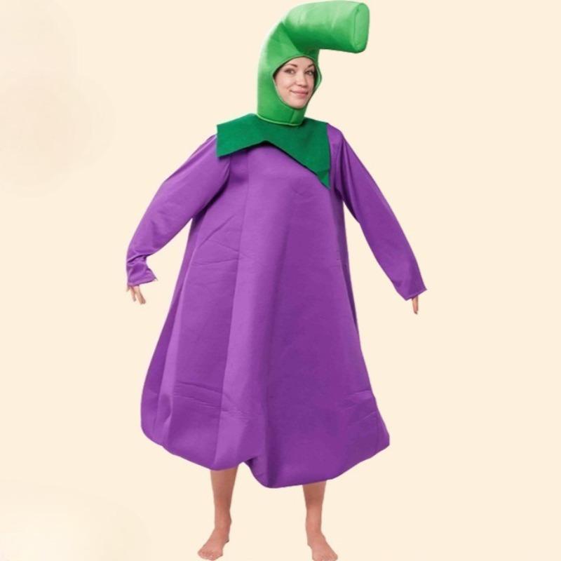 

Костюм баклажана для взрослых – Фиолетовый смешной наряд для косплея еды, Хэллоуин-вечеринка, Сценическое выступление, Наряд на растительную тематику one size фиолетовый