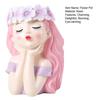 Small Fairy Head Planter Resin Girl Face Flower Pot Cute Cactus Pot for Balcony Yard Garden Desk Decor Gift for Women