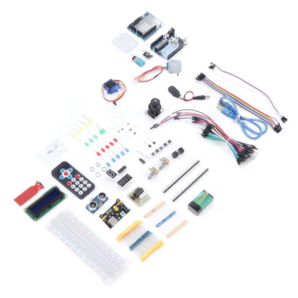 Super Starter Kit Circuit Breadboard Power Module LED LCD Resistor Electronic Component Set