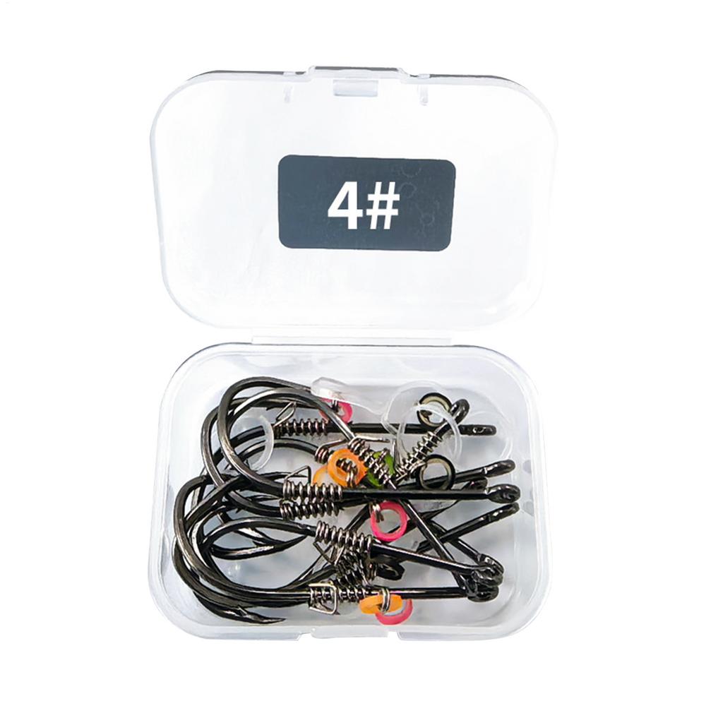 Live Shrimp Fixed Hooks Saltwater Offset Fishing Hooks Reusable Fisherman Tool Portable Fish Accessories with Storage Box
