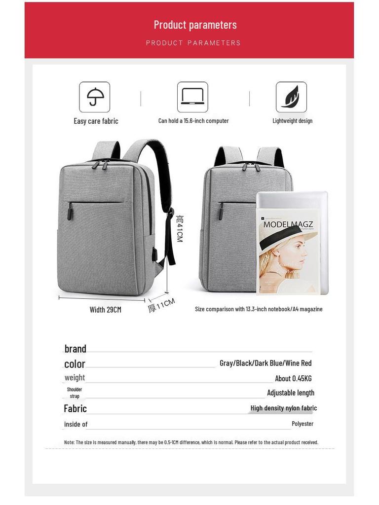 Men's Large Capacity Business Backpack 2025: Fashionable, Lightweight Travel & School Bag with Logo Print