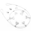 Hanging Photos Clips Heart Shapes Steel Wire Rope Wall Pictures Display Decoration