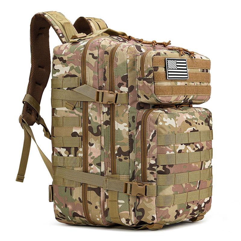 45L Hiking Travel Backpack for Men Women Tactical Camouflage Backpacks Large Outdoor Camping Adventure Multifunctional Bag