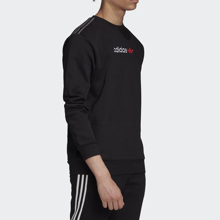 Adidas Originals Trefoil Linear Crew Sweatshirt Men Sweatshirt Black FT9281