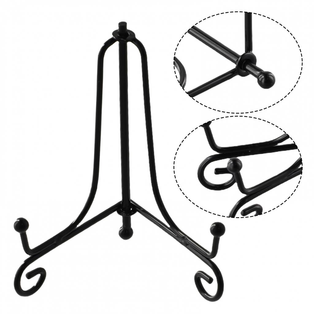 Storage Stand Tray Support Black Iron Plate Craft Book Holder