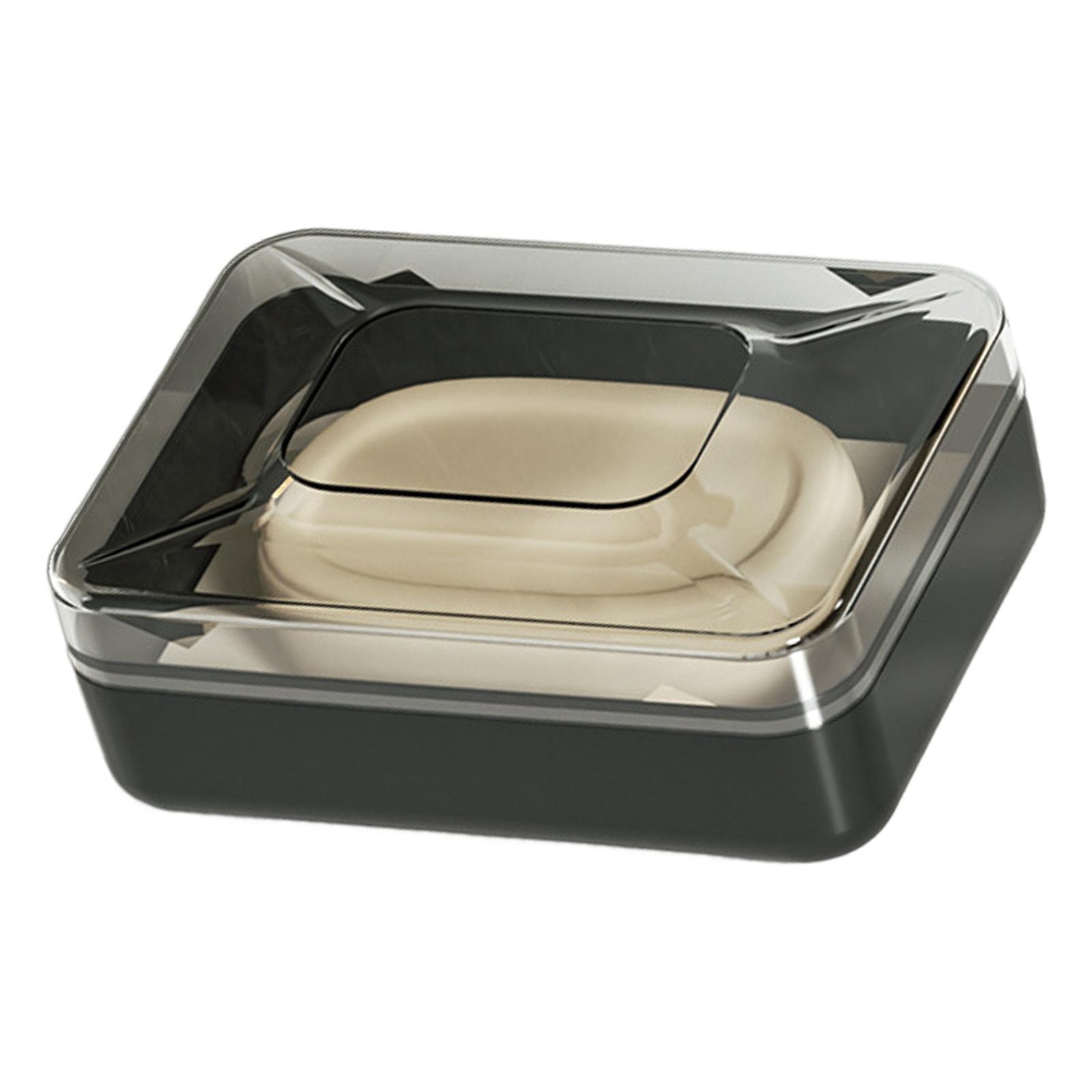 

ПЭТ Слив Мыльница Противоскользящая Мыльница со Сливной Решеткой Стойка для Хранения Мыла Ванная Кухня Раковина чёрный