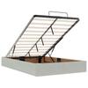 Ottoman Bed with Mattress Light Grey 120 X 200 Cm Velvet