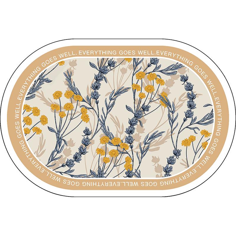 Minimalist Absorbent Diatomaceous Earth Bathroom Floor Mat - Easy Clean, Dirt-Resistant Toilet Pad