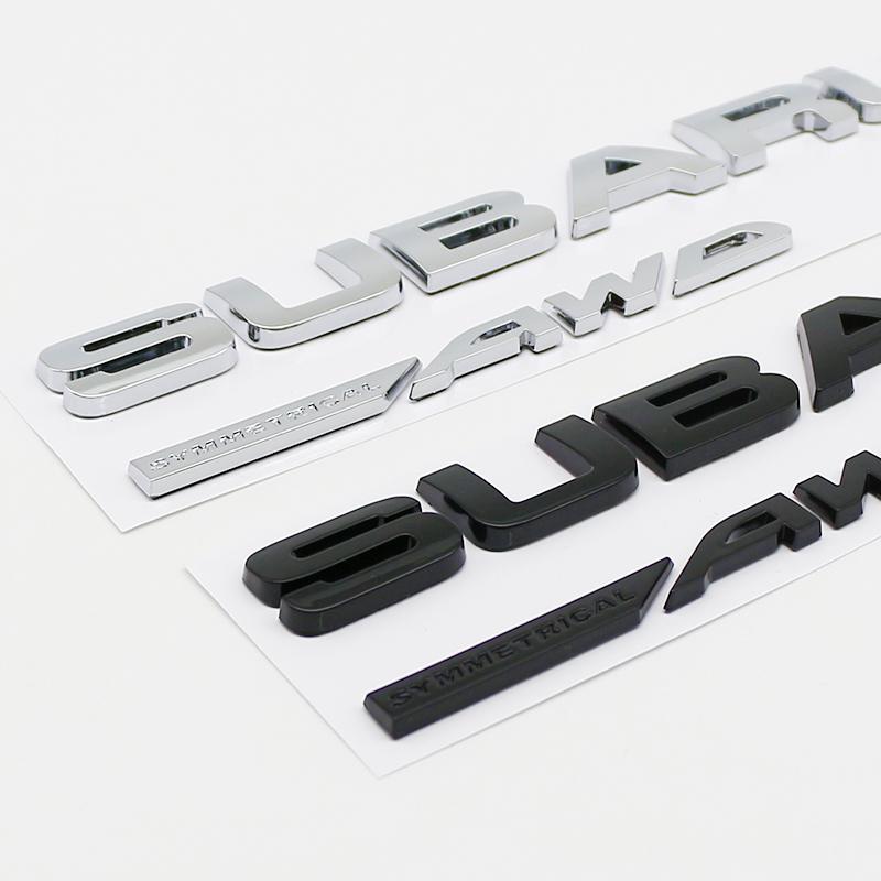 Subaru ABS Car Rear Trunk Sticker Emblem Auto Body Tail Letter Badge Decal For WRX BRZ XV STI Outback Forester Impreza Tribeca vg5