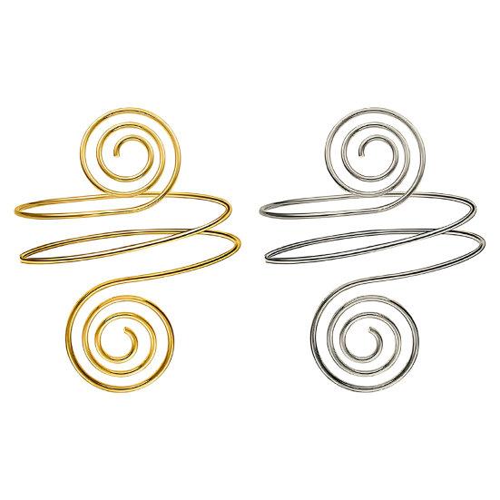 Adjustable Spiral Upper Arm Cuff Bracelet for Women, Boho Open Coil Arm Bangle Bracelet, Armband Jewelry for Festivals, Parties, Daily Wear