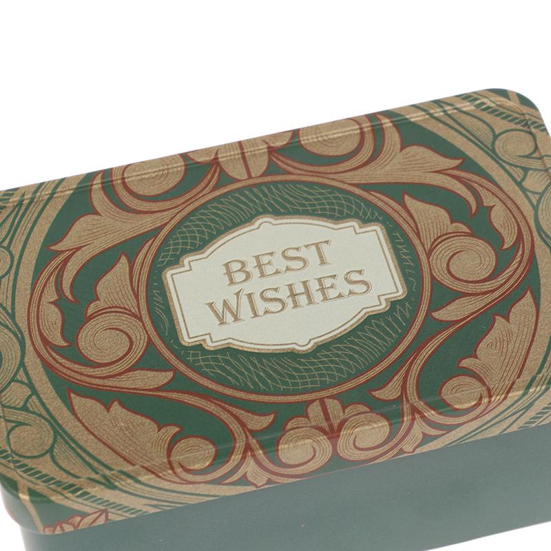 1 Stück Rechteckige Weißblechdose Süßigkeitenbox Geschenkaufbewahrungsbox Keksdose Metalldose Aufbewahrungsbox für Zuhause Weihnachts-Süßigkeitendosen Kindergeschenk