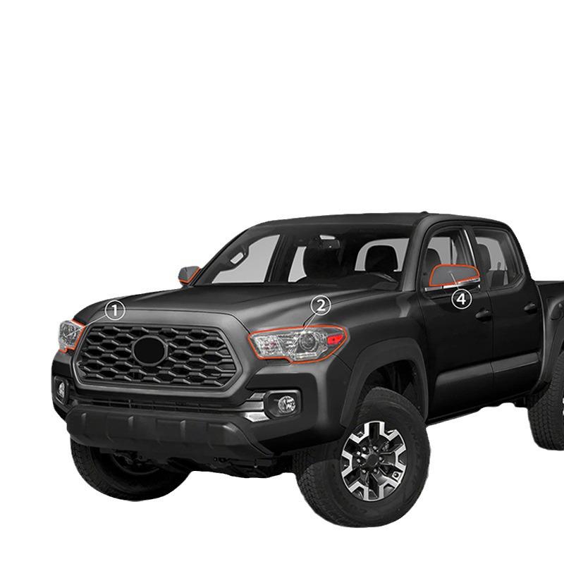 Toyota Tacoma Custom Protective Film Set for Headlights and Mirrors