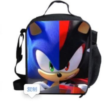 Sonic Lunch Bag Student Picnic Bag Oxford Cloth Cartoon Printed Portable Lunch Box Bag