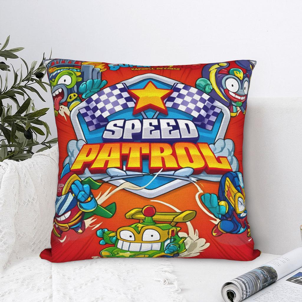 SuperThings Cartoon Square Pillow Covers Polyester Couch Super Zings Kindergarten Cushion Cover Cool Decor Pillowcase 40*40