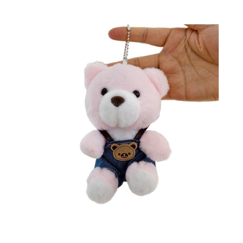Cute Plush Bear Keychain Cartoon Doll Pendant Girly Fabric Toy Gift