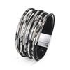 Metal Tube Decoration Chunky Bracelet Wide Band Multilayer Bracelet  Men's Accessory
