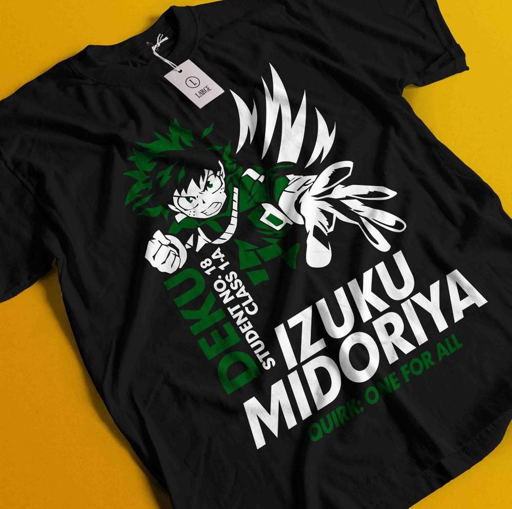 

Deku T-Shirt My Hero Academia Bakugo Katsuki Tee Anime Midoriya Dabi Shoto Shirt S