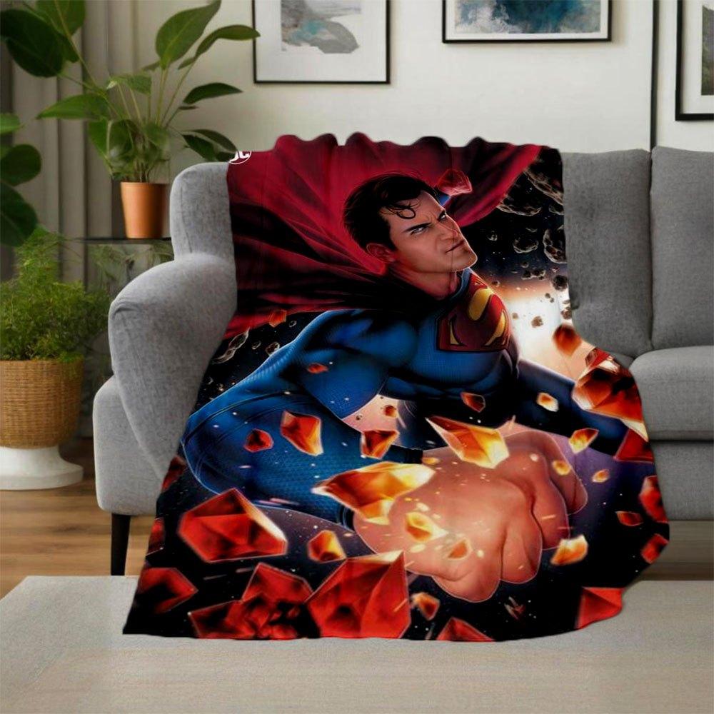Superman Comic Buch Cover Kunst Druck PosterDecke Flanell Überwurfdecke für Sofa, Bett, Reise, Camping, Büro, Couch, Stuhl