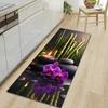 1Pcs Lotus Pattern Floor Mat Modern Kitchen Polyester Rug Non-Slip Colorful Indoor Carpet, For Home Bathroom Bedroom Living Room Decor