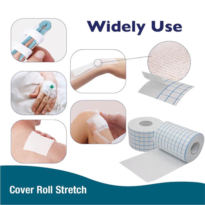 Medical Non-Woven Fixation Tape 1 Roll Antibacterial Breathable Wound Dressing Bandage for Sports Outdoor Emergency