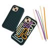 Divertente Tavola Attività Sensoriale Custodia Decompressione in Silicone per Telefono per iPhone 16 15 14 13 12 11 17 Pro Max Cover Posteriore Morbida