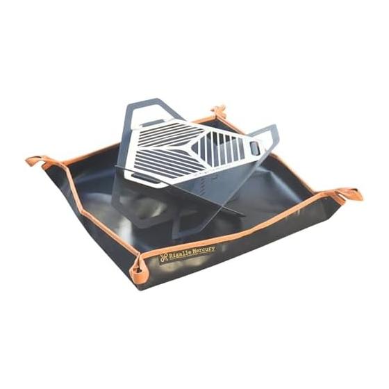 Rigalle Mercury Sturdy and Warp-resistant Iron Bonfire Stand Iron Black For 1 to 4 People Bonfire Sheet Included