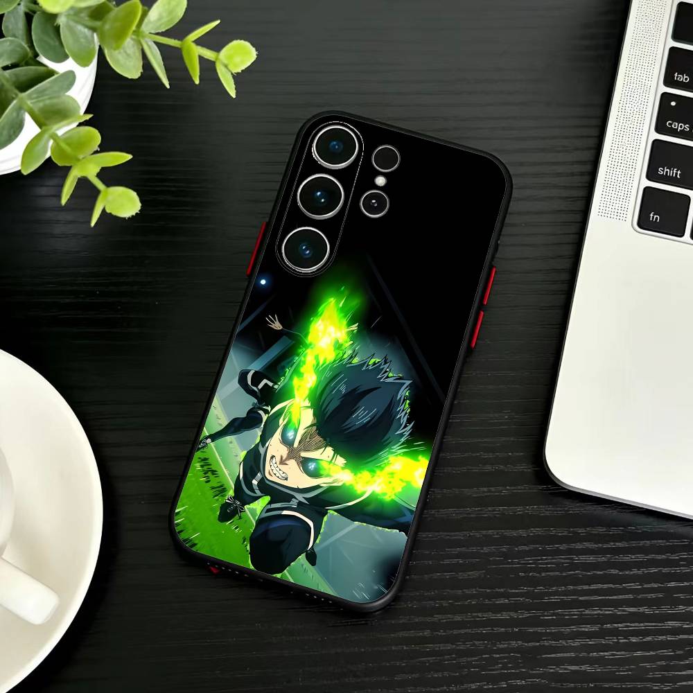 Anime Trent B-Blue L-Lock Phone Case For Samsung S26,S25,S24,S23,S22,S21,S20,Ultra,Plus,FE Black Soft Cover