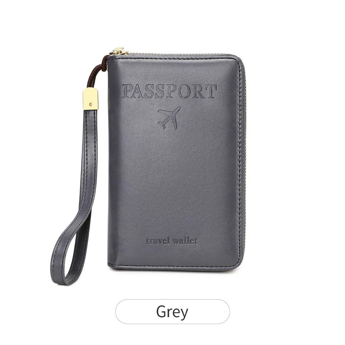 

PU leather travel passport bag simple and portable large capacity passport holder multifunctionalIDcard holdertravel accessories