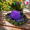 Western Hat with Purple Gold Trim for Costume Party