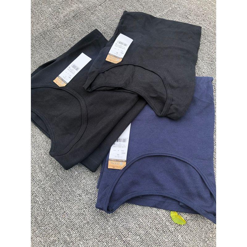 

Basic All-Matching Plaid! Japanese Foreign Trade Original Order Pure Cotton Women s round Neck Short Sleeve Pure Color T-shirt Cultural Shirt Navy M