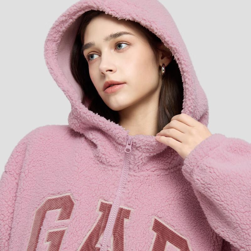 Gap Women's 2025 Autumn Corduroy Logo Loose Hoodie