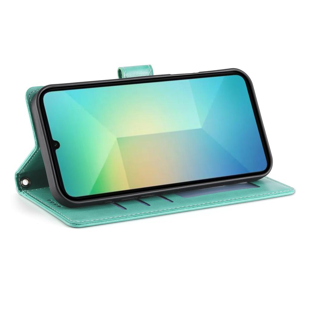 For Samsung Galaxy A06 5G/4G Wallet Case Butterfly Floral Imprint PU Leather Phone Cover with Wrist Strap