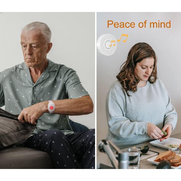 WiFi Caregiver Pager Call Button Wireless Nurse Alert Call Bell Emergency Alert Pager at Home for Elderly Patients