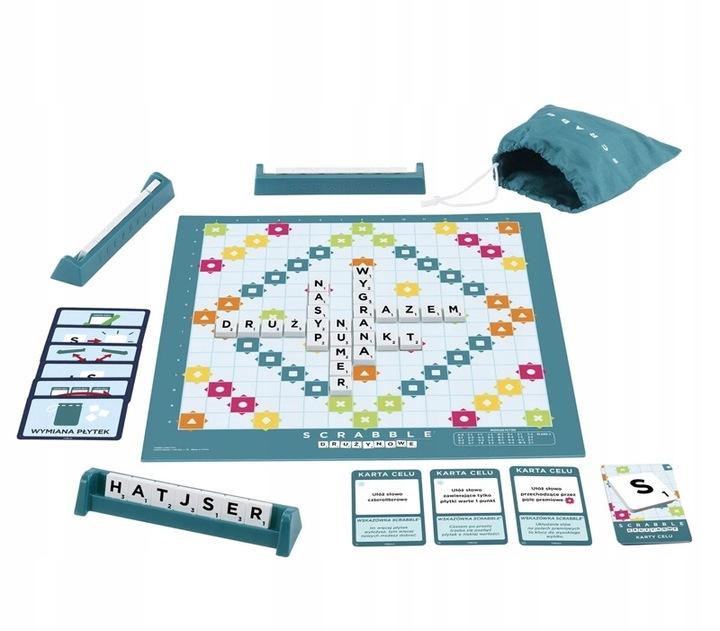 Gra Scrabble Original Wersja Polska Drużynowe - Klasyczne Hxm53 Dwustronne