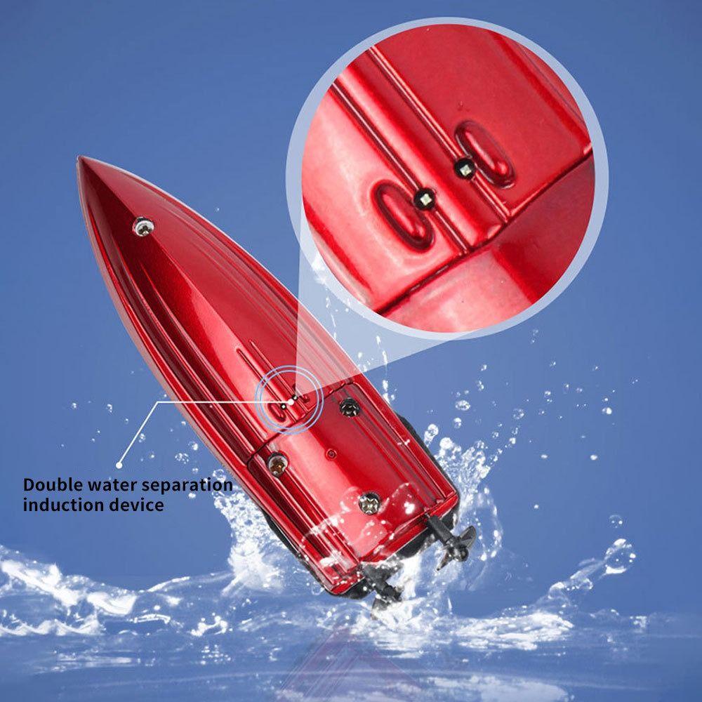 LED Light Mini RC Boat High Speed Racing Ship Toy Birthday Gift Remote Control Boat Children Gift