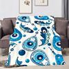 Fashion Cool Lucky E-Evil Eye N-Nazar Flannel Soft Warm Plush Blanket Sofa Living Room Pet Hogar Bedroom Gift Home Car Portable