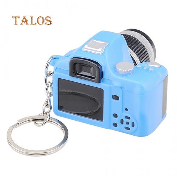 Cute Mini Digital Single Lens Reflex DSLR Camera Style LED Flash Light Keychain Suspension Trinket