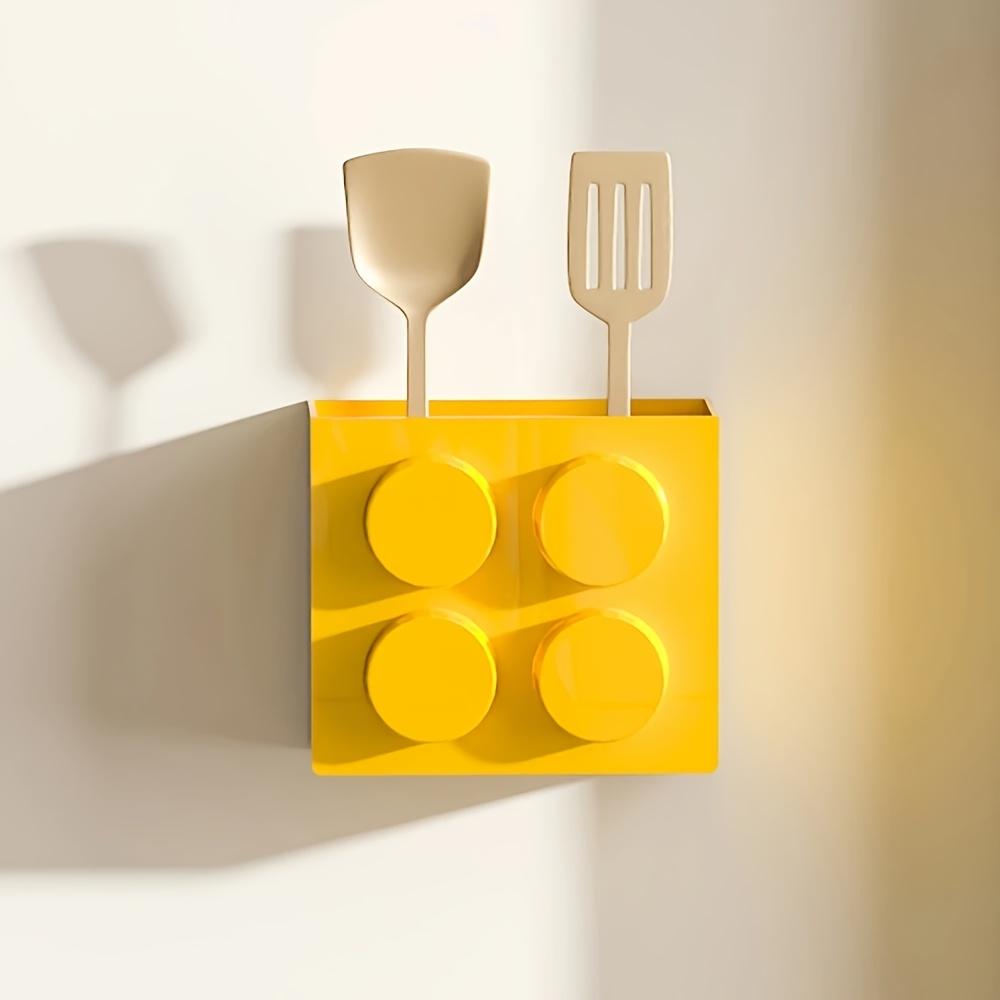 1 Stück Bunte Magnetische Baustein Aufbewahrungsbox für Kühlschrank – Mehrzweck Küchenorganizer für Snacks, Spielzeug und Utensilien