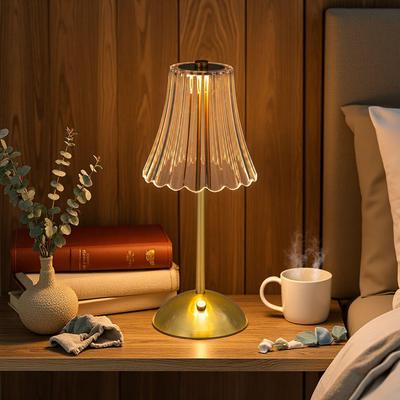 Rechargeable Wrought Iron Night Light: Eye-Protecting Bedside Mood Sensor Lamp
