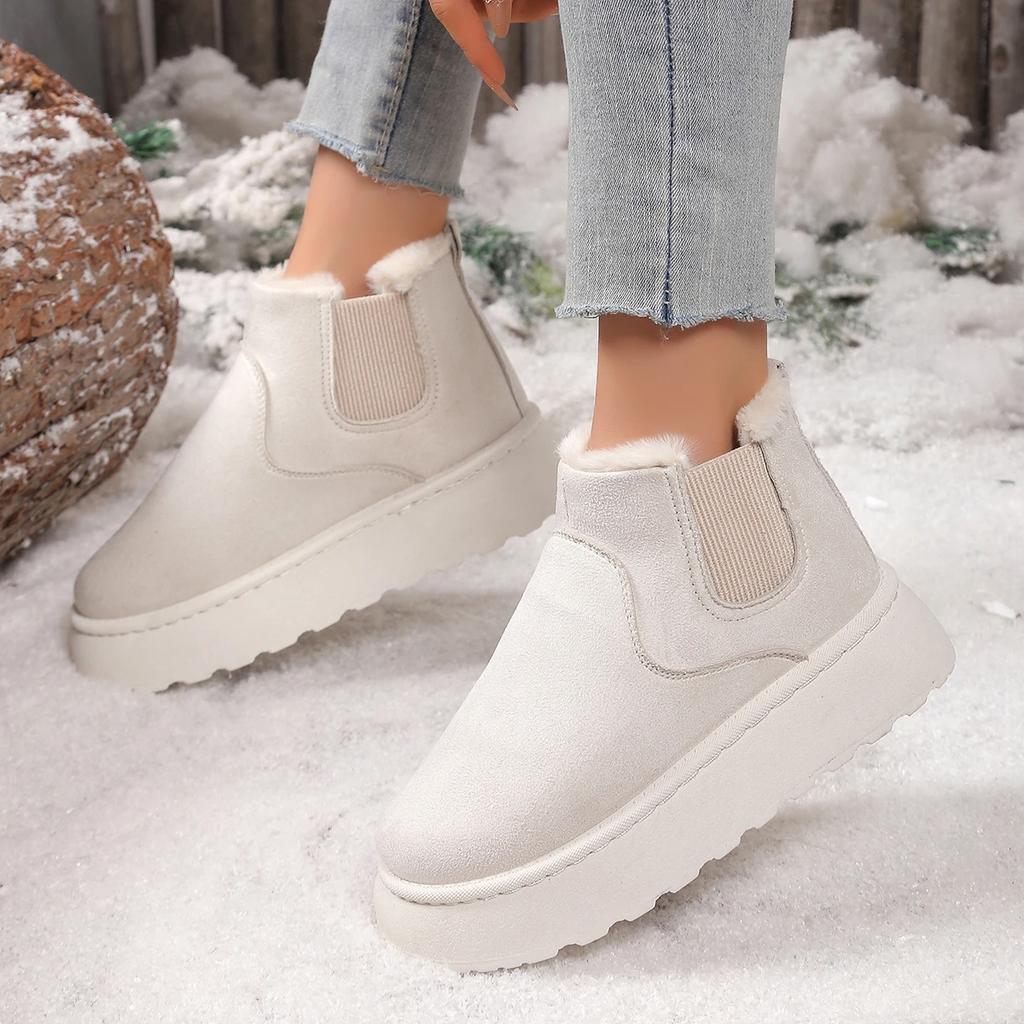 Fashion 2024 New Winter Women Boots High-top Thickened Plush Warm Snow Boots Women Simple Versatile Comfortable Cotton Shoes for Women