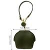 Extendable Reading Magnifying Glass Easy-pull Buckle PU Leather Key Chain  Seniors