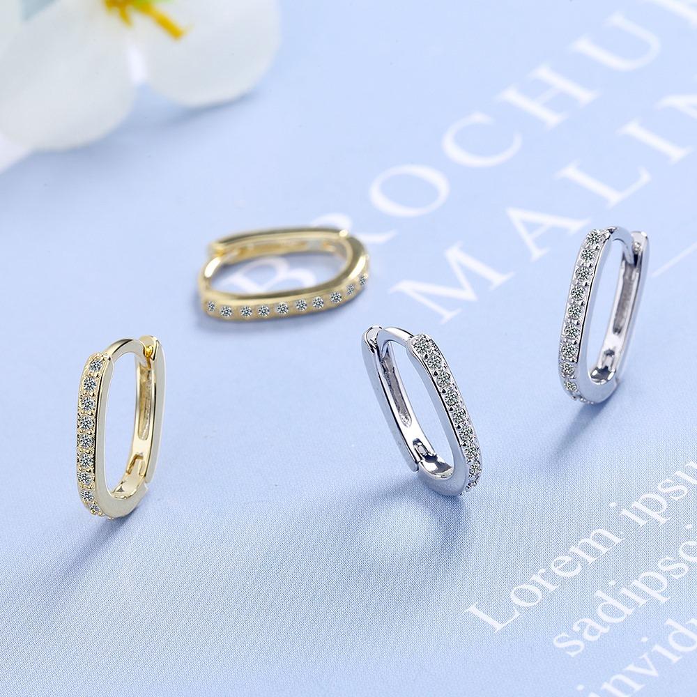 S925 Silver Sterling Diamond Jewelry Garnet Stud Earring For Women Fine Aros Mujer Oreja 14 K Gold Orecchini Earring Girls