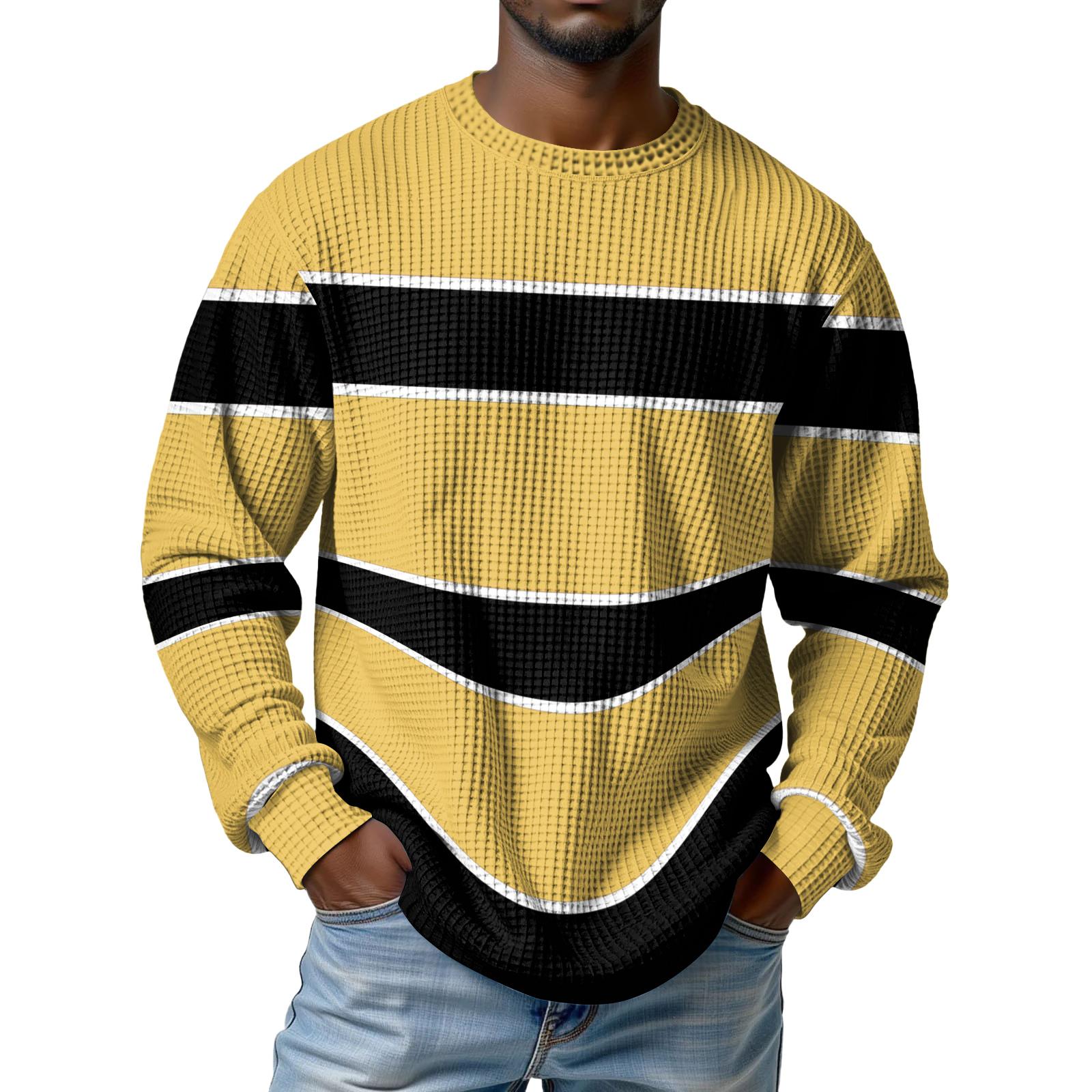 

Men s Knit Casual Collar Pullover , Long Sleeve Daily Wear L жовтий