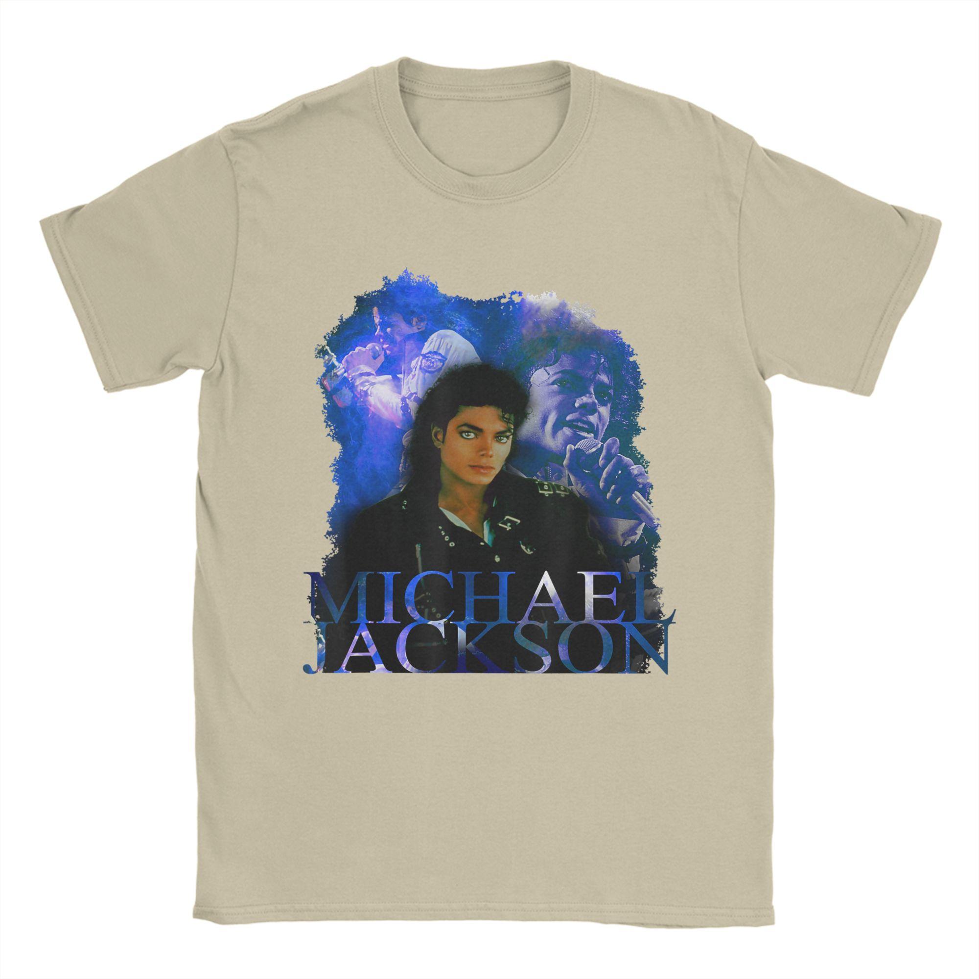 GUOYAN TOP De Koning van de Pop Michael Jackson T-shirt Strand T-shirts Mannen Katoen Ronde Hals 4XL 5XL 6XL Top T-shirts Korte Mouw Vintage T-shirt 2XL