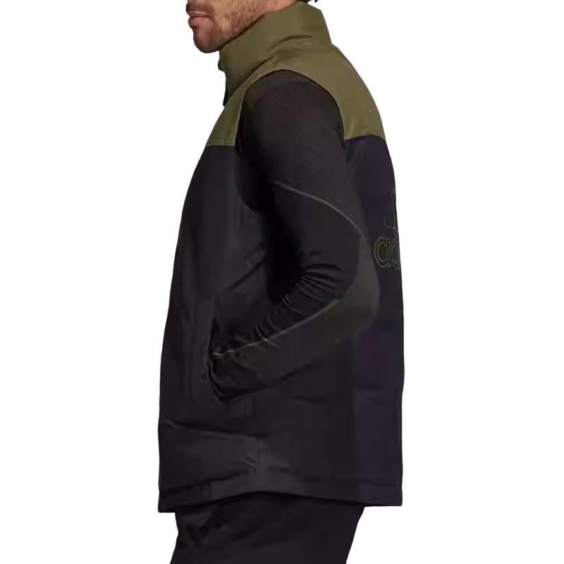 adidas Down Vests Men's Black Stand Collar Moderate Other FS0035