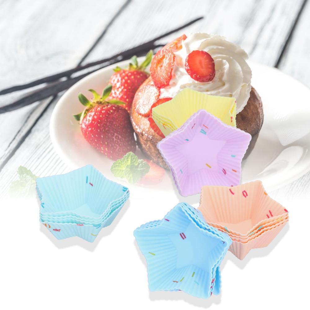 20PCS Flexible Silicone Muffin Cup Mold High Low Temperature Resistant Cupcake Liner  Cake Baking