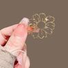 Women Brooch Smooth Surface Hollow Sun Flower Design Lapel Pin Non-Slip Buckle Scarf Badge Clothing Bags