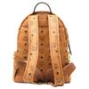 MCM Stark Classic Monogram Oboustranný s cvočky Batoh na dojíždění a párty z plátna a kůže Unisex batoh Hnědý Cognac MMKAAVE15CO001