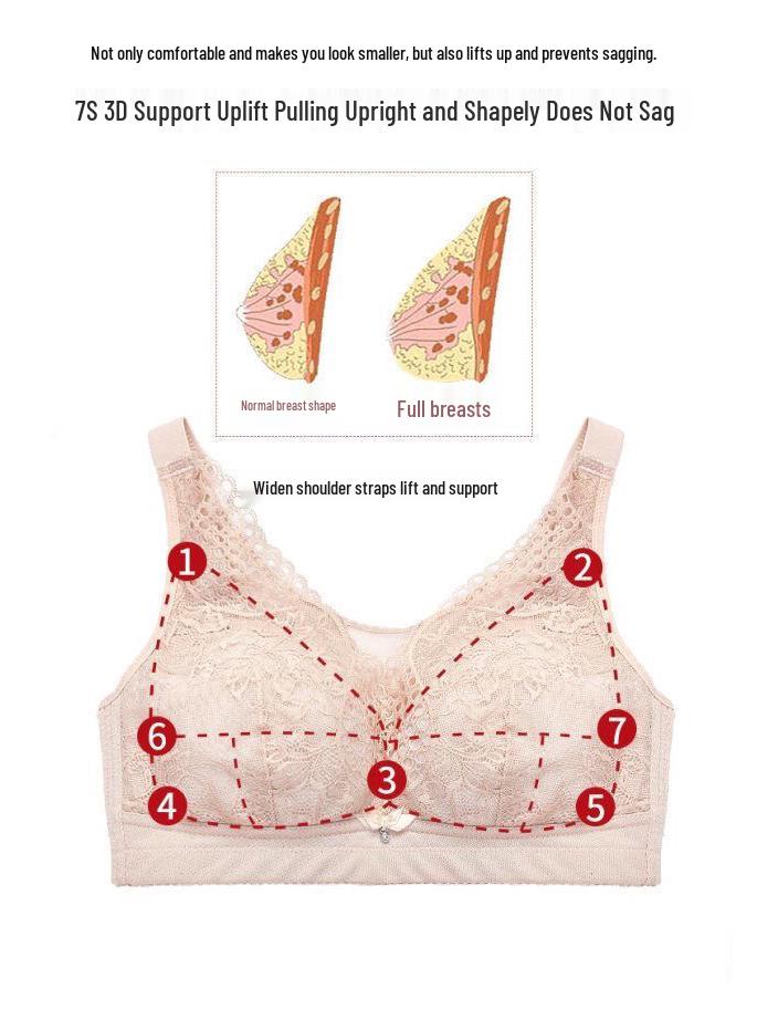 Kabelloser Ultra-Dünner Atmungsaktiver BH für Übergrößen