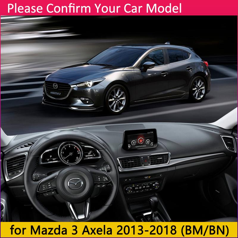 For Mazda 3 BM BN 2013~2018 Axela Anti-Slip Mat Dashboard Cover Pad Sunshade Dashmat Car Accessories for Mazda3 2015 2016 2017